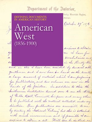 cover image of Defining Documents in American History: The American West (1836-1900)